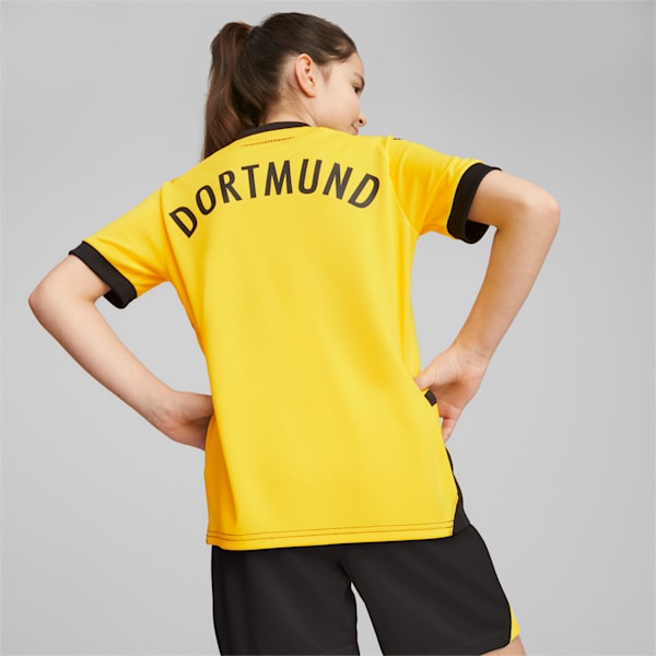 Borussia Dortmund 23/24 Youth Football Home Jersey, Cyber Yellow-PUMA Black, extralarge-AUS