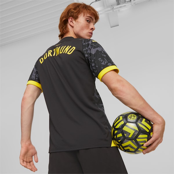 メンズ ドルトムント 2023-24 アウェイ レプリカ ユニフォーム, PUMA Black-Cyber Yellow, extralarge-JPN