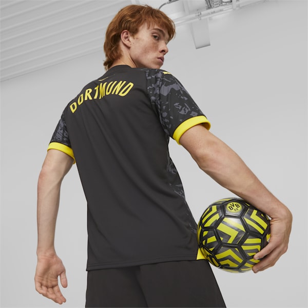 Puma Men's Borussia Dortmund 2023/24 Away Jersey Black/Yellow, S