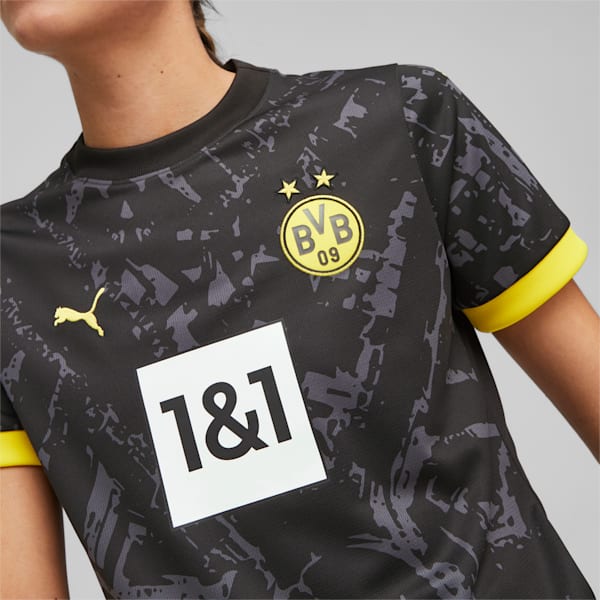 Borussia Dortmund 23/24 Away Women's Jersey T-shirt, PUMA Black-Cyber Yellow, extralarge-IND