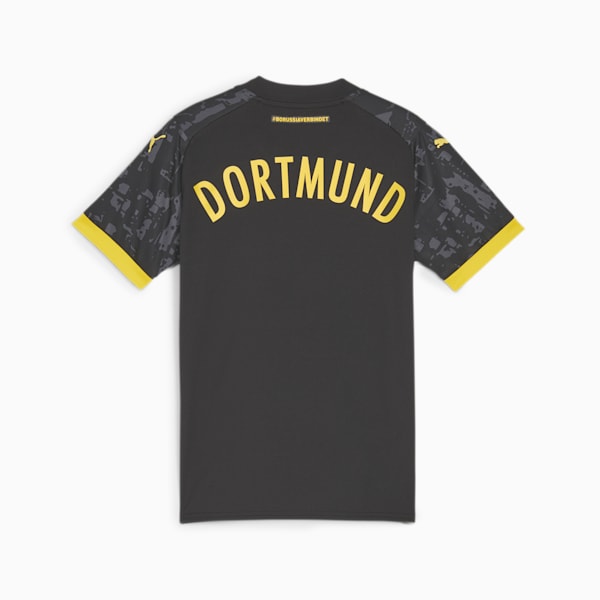 Camiseta visitante del Borussia Dortmund 23/24 Big Kids', PUMA Black-Cyber Yellow, extralarge