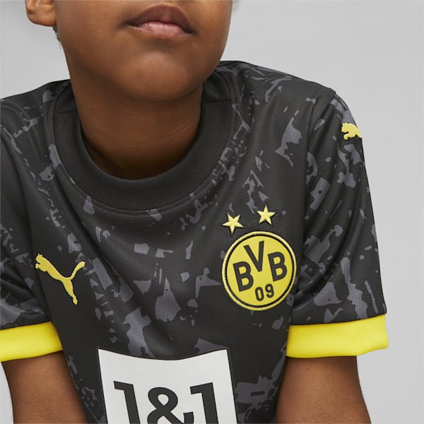 Borussia Dortmund 23/24 Away Big Kids' Jersey, PUMA Black-Cyber Yellow, extralarge