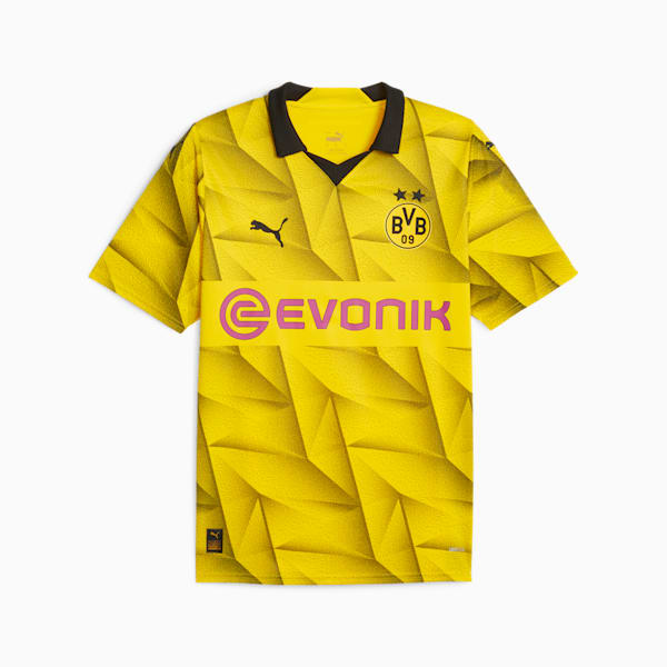 Troisième maillot pour hommes Borussia Dortmund 23/24, Cyber Yellow-PUMA Black, extralarge