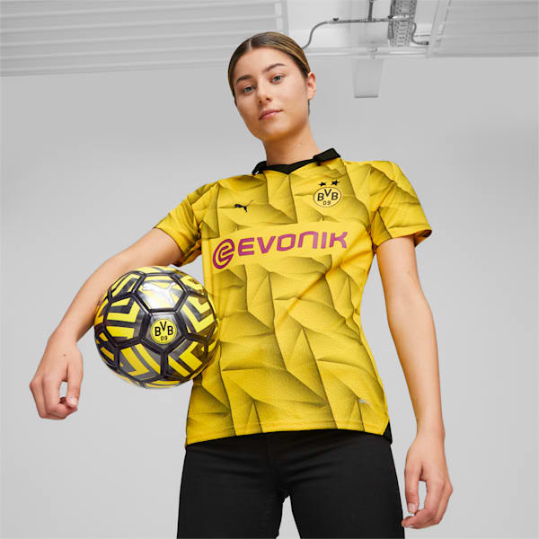 Borussia Dortmund 23/24 Third Women's Jersey T-shirt, Cyber Yellow-PUMA Black, extralarge-IND