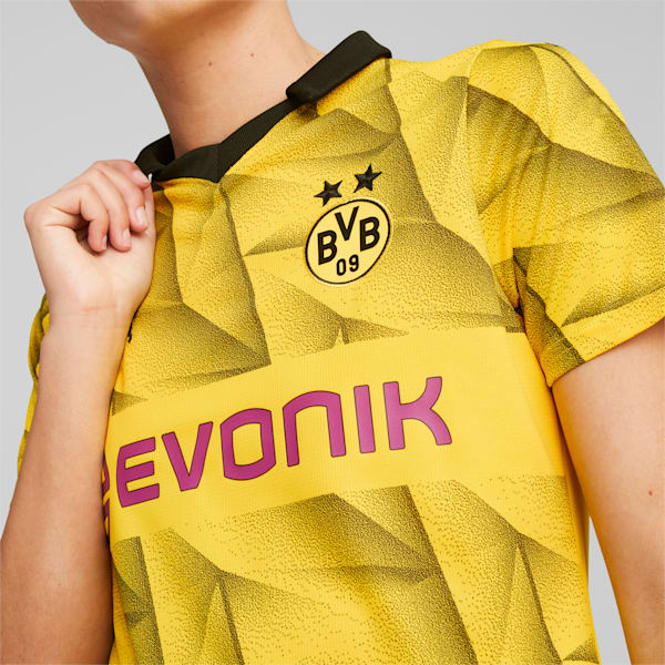 Borussia Dortmund 23/24 Third Women's Jersey T-shirt, Cyber Yellow-PUMA Black, extralarge-IND