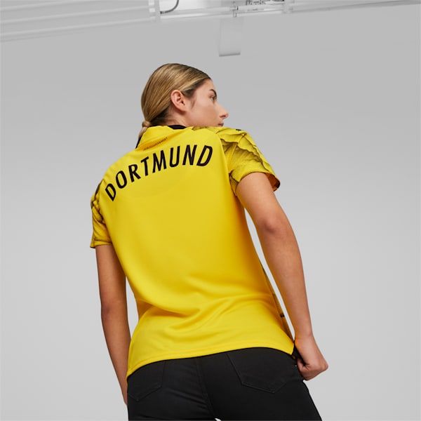 Borussia Dortmund 23/24 Third Women's Jersey T-shirt, Cyber Yellow-PUMA Black, extralarge-IND