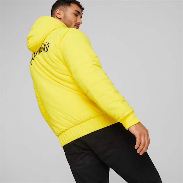 Borussia Dortmund Men's Half-Zip Reversible Jacket, PUMA Black-Cyber Yellow, extralarge