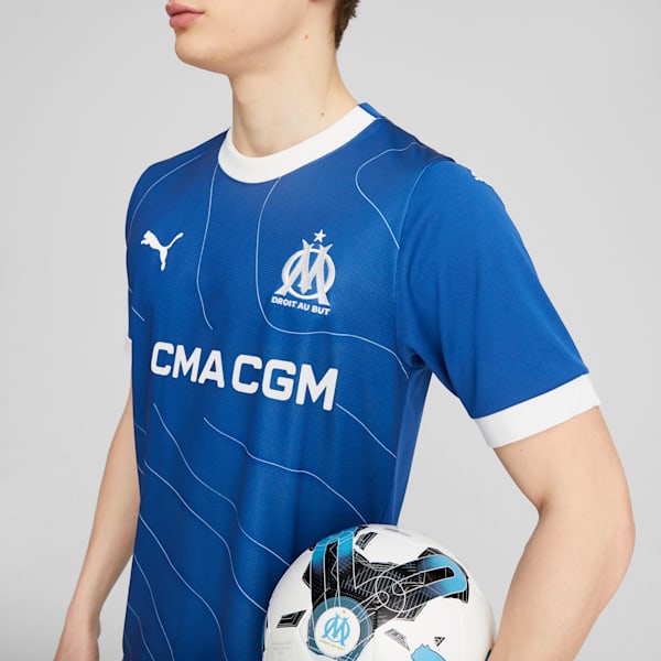 Maillot Olympique de Marseille à l’étranger 23/24 pour hommes, PUMA Team Royal-Clyde Royal, extralarge