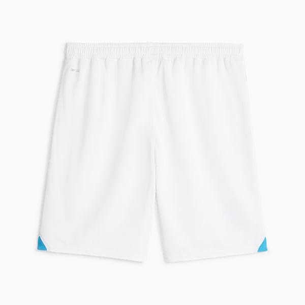 Olympique de Marseille Men's Soccer Shorts, PUMA White-Clyde Royal, extralarge