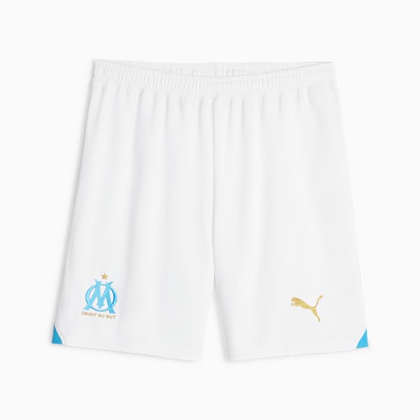 Olympique de Marseille Men's Soccer Shorts, PUMA White-Clyde Royal, extralarge