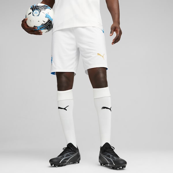 Short de futbol Olympique de Marseille, PUMA White-Clyde Royal, extralarge