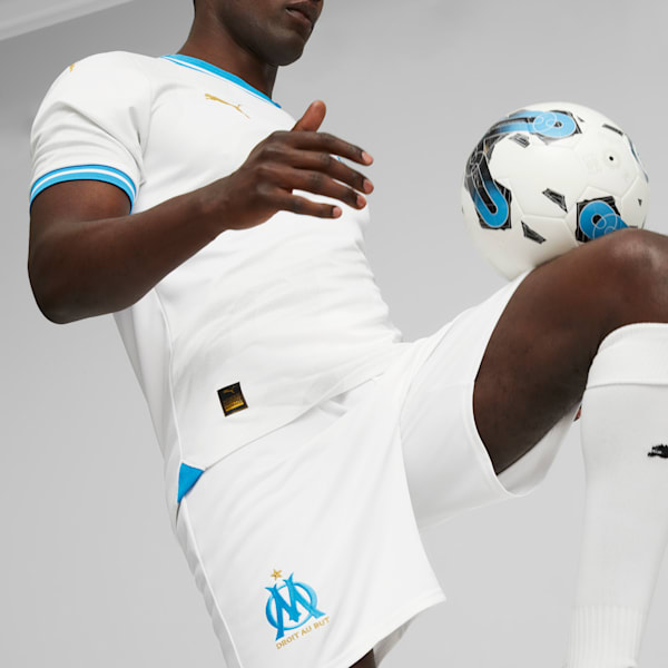 Short de futbol Olympique de Marseille, PUMA White-Clyde Royal, extralarge