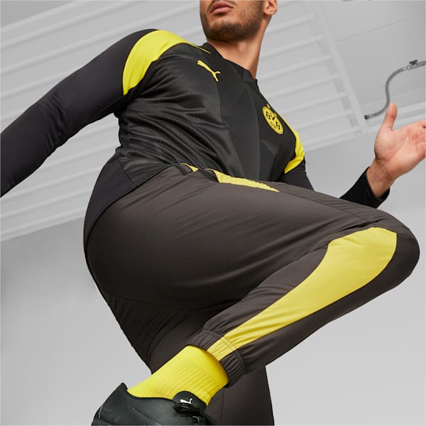 メンズ ボルシア ドルトムント プレマッチ ウーブンパンツ, PUMA Black-Cyber Yellow, extralarge-JPN