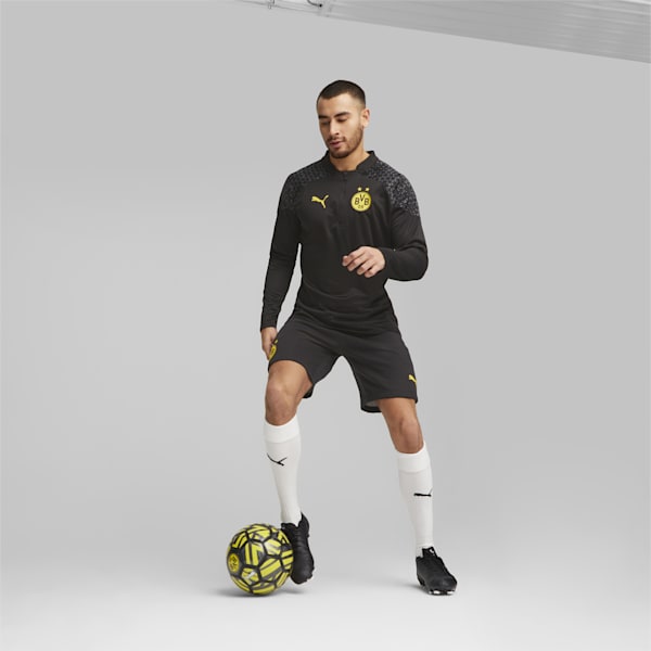 Top para entrenar de fútbol Borussia Dortmund para hombre, PUMA Black-Cyber Yellow, extralarge