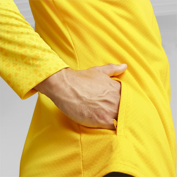 Borussia Dortmund Men's Soccer Training Jacket, Cyber Yellow-PUMA Black, extralarge
