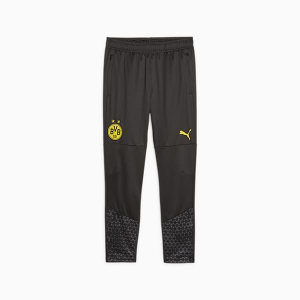 Borussia Dortmund Men's Soccer Training Pants, PUMA Black-Cyber Yellow, extralarge