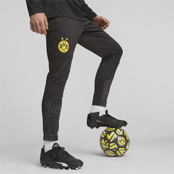 Borussia Dortmund Men's Football Training Pants, PUMA Black-Cyber Yellow, extralarge-IND