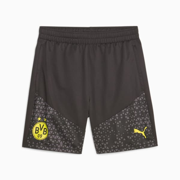Borussia Dortmund Soccer Training Shorts, PUMA Black-Cyber Yellow, extralarge
