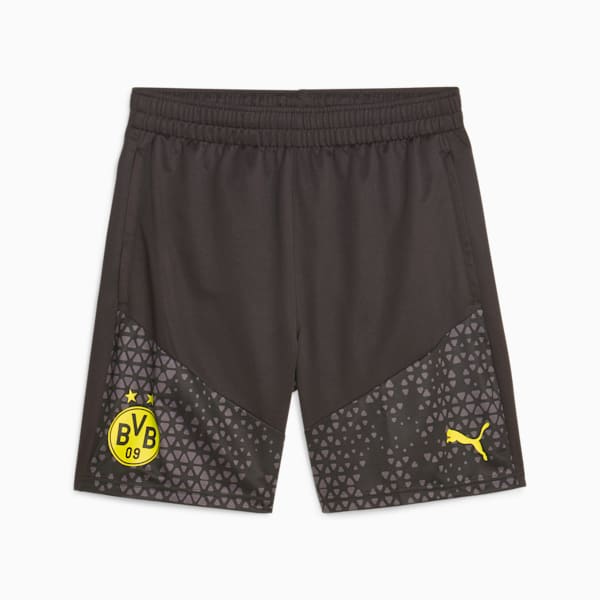 Short d’entraînement de soccer Borussia Dortmund, PUMA Black-Cyber Yellow, extralarge