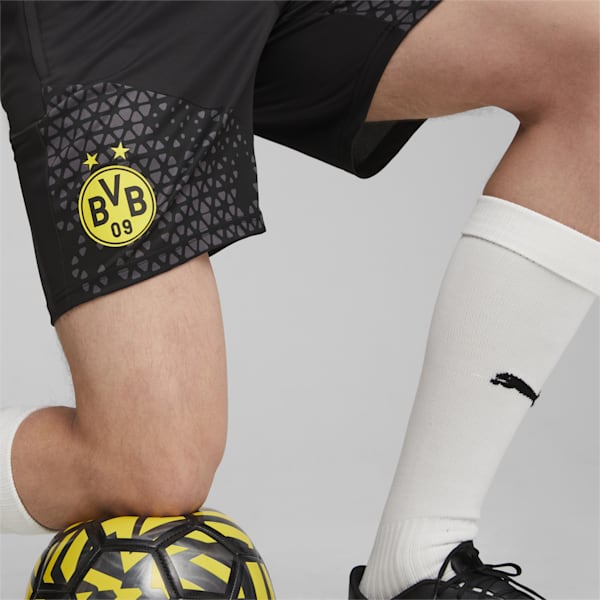 Borussia Dortmund Men's Football Training Shorts, PUMA Black-Cyber Yellow, extralarge-IND