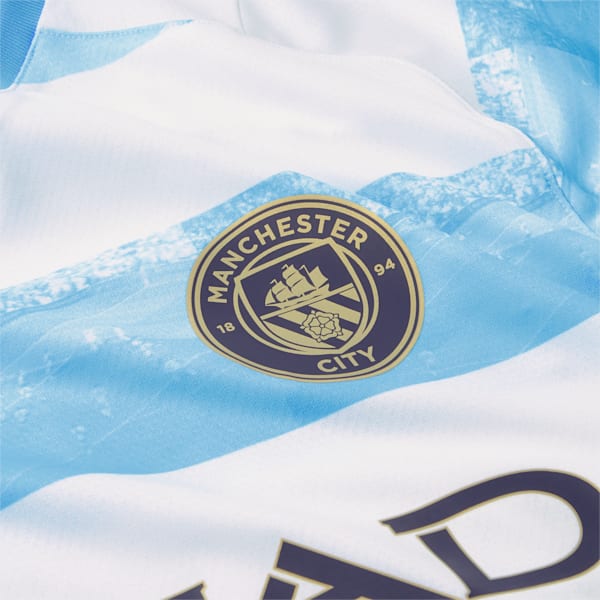 Manchester City F.C. Soccer 93:20 Anniversary Men's Jersey, Puma White-Team Light Blue, extralarge