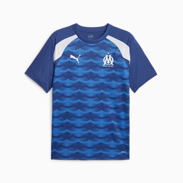 Olympique de Marseille Prematch Football Jersey, PUMA Team Royal-Clyde Royal, extralarge-GBR