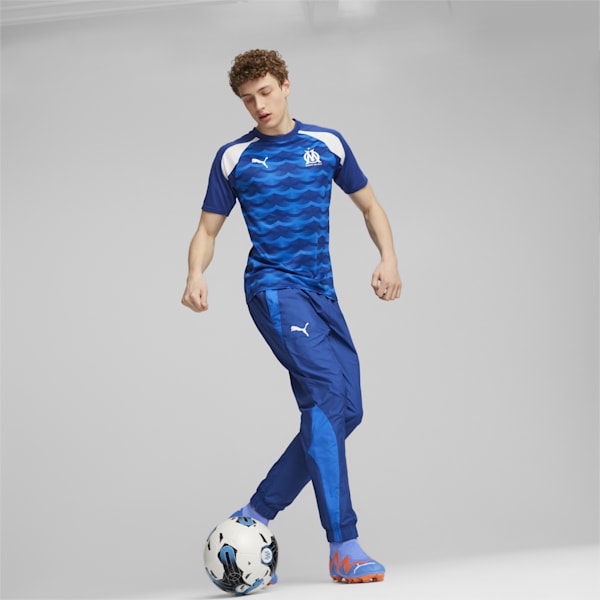 Olympique de Marseille Prematch Football Jersey, PUMA Team Royal-Clyde Royal, extralarge-GBR