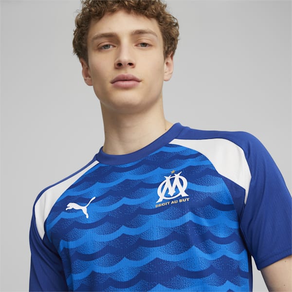 Olympique de Marseille Prematch Football Jersey, PUMA Team Royal-Clyde Royal, extralarge-GBR