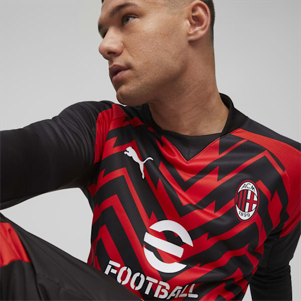AC Milan Pre-match Sweatshirt, For All Time Red-PUMA Black, extralarge-GBR