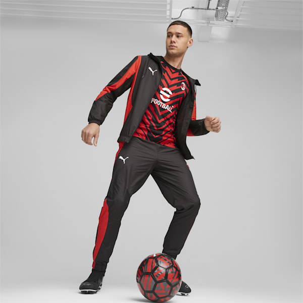 AC Milan Men's Prematch Football Jacket, PUMA Black-For All Time Red, extralarge-AUS