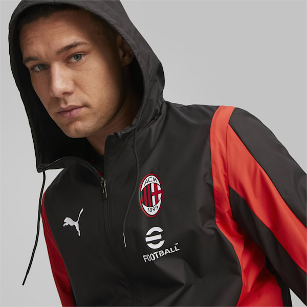AC Milan Men's Prematch Football Jacket, PUMA Black-For All Time Red, extralarge-AUS
