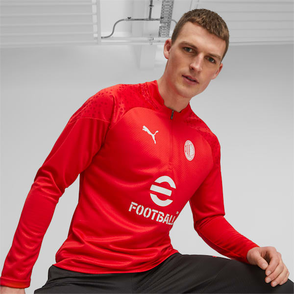 AC Milan Football Training Quarter-zip, For All Time Red-Feather Gray, extralarge-GBR