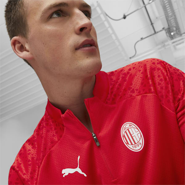 AC Milan Football Training Quarter-zip, For All Time Red-Feather Gray, extralarge-GBR