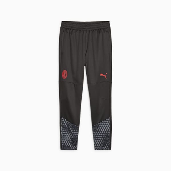 Pants de entrenamiento de fútbol del AC Milan, PUMA Black-Flat Medium Gray, extralarge