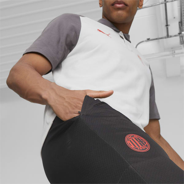 Pantalon d'entraînement de soccer AC Milan, PUMA Black-Flat Medium Gray, extralarge