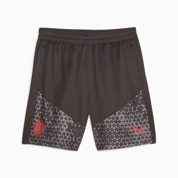 Short d'entraînement de soccer de l'AC Milan, PUMA Black-Flat Medium Gray, extralarge