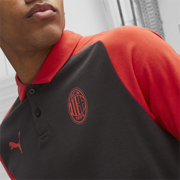 AC Milan Casuals Men's Polo, PUMA Black-For All Time Red, extralarge-GBR