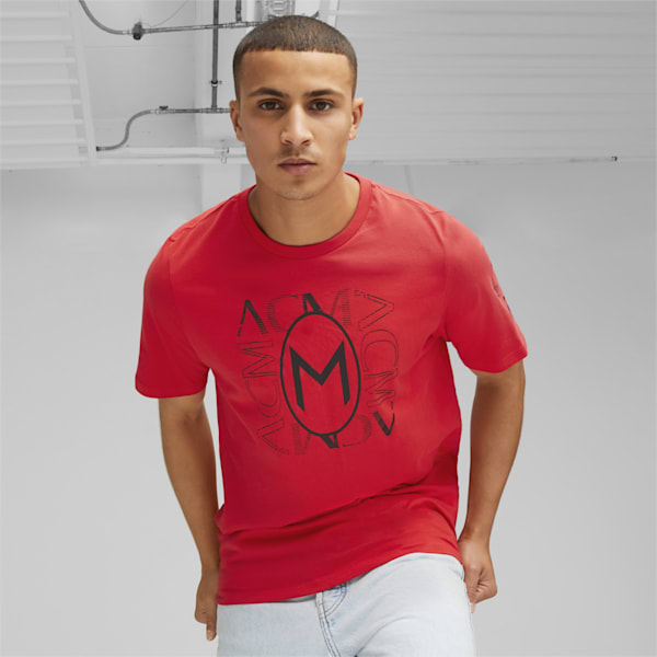 AC Milan FtblCore Graphic Tee, For All Time Red-PUMA Black, extralarge-GBR