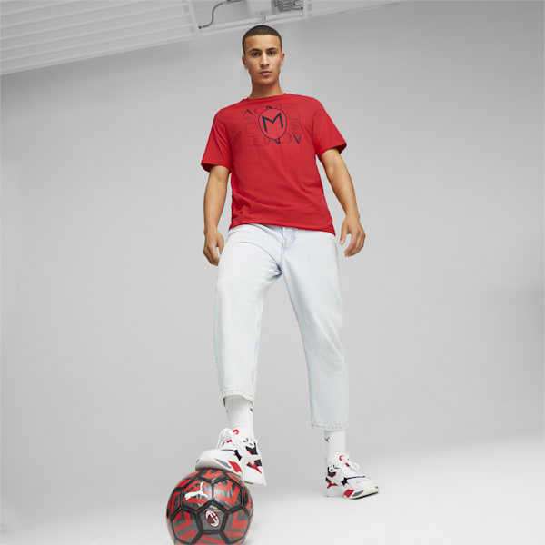 AC Milan FtblCore Graphic Tee, For All Time Red-PUMA Black, extralarge-GBR
