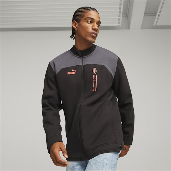 AC Milan FtblCulture Men's Track Jacket, PUMA Black-Strong Gray, extralarge-IND