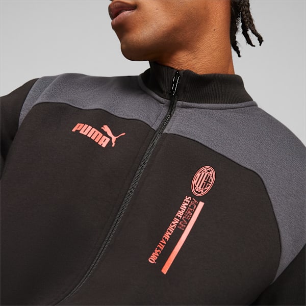 AC Milan FtblCulture Men's Track Jacket, PUMA Black-Strong Gray, extralarge-IND