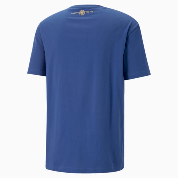 メンズ マンチェスター シティー MCFC チャイニーズ ニューイヤー 半袖 Tシャツ, Blazing Blue-Puma Team Gold, extralarge-JPN
