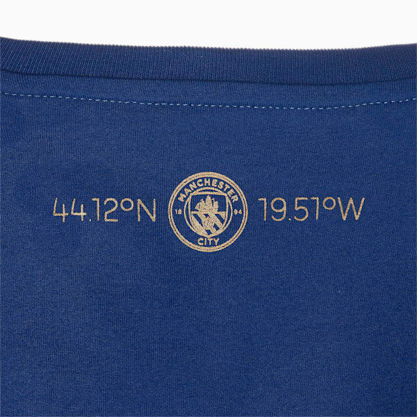 メンズ マンチェスター シティー MCFC チャイニーズ ニューイヤー 半袖 Tシャツ, Blazing Blue-Puma Team Gold, extralarge-JPN