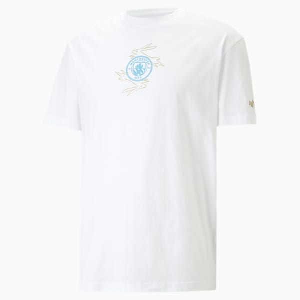 メンズ マンチェスター シティー MCFC チャイニーズ ニューイヤー 半袖 Tシャツ, PUMA White-Puma Team Gold