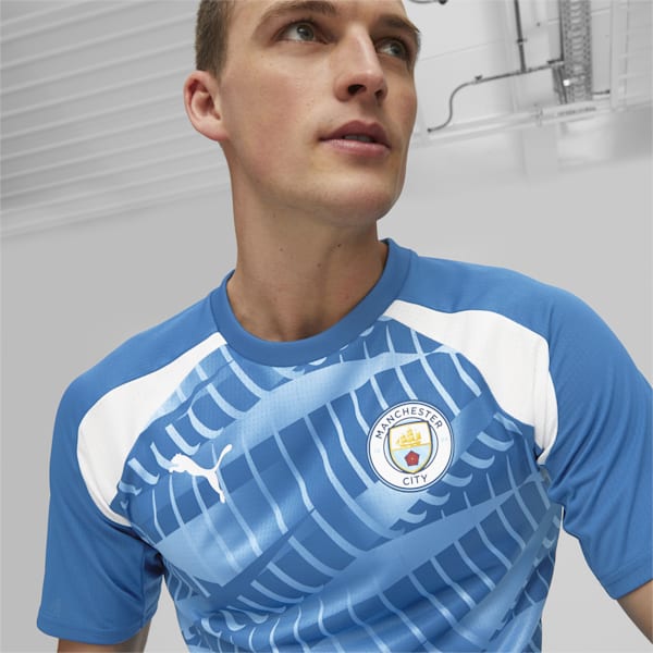 Manchester City Men's Prematch Jersey, Lake Blue-PUMA White, extralarge-GBR