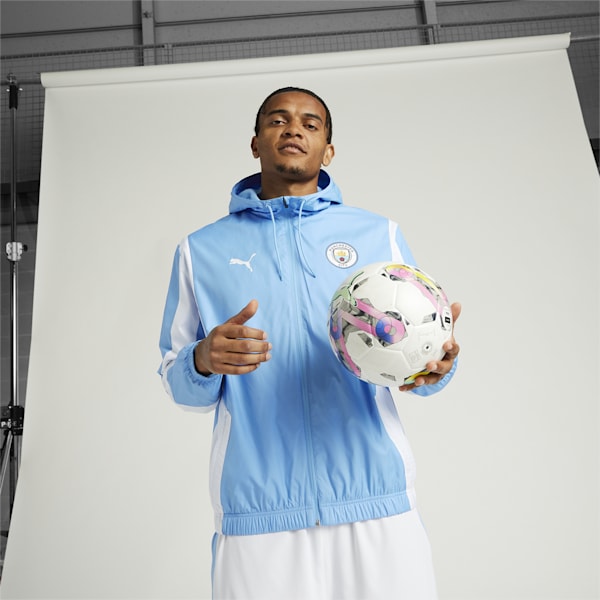 メンズ マンチェスター シティFC 2023-24 プレマッチ ウーブンジャケット, Team Light Blue-PUMA White, extralarge-JPN