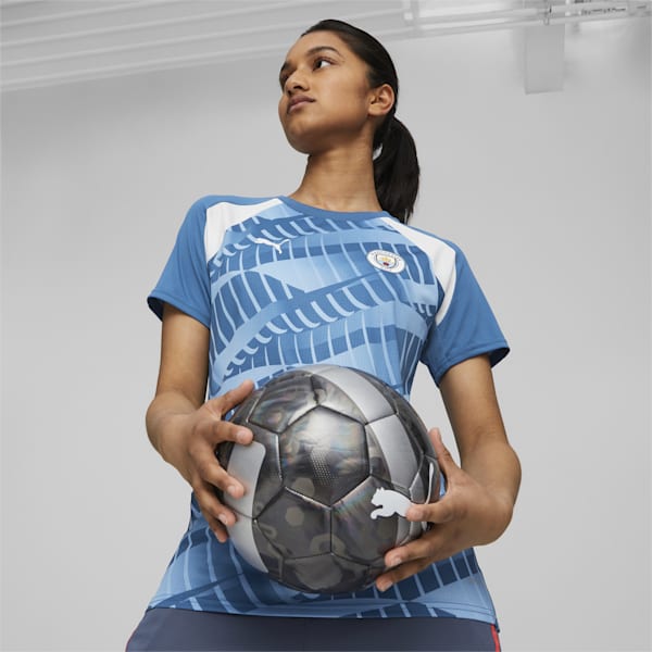Manchester City Women's Prematch Jersey, Lake Blue-PUMA White, extralarge-GBR