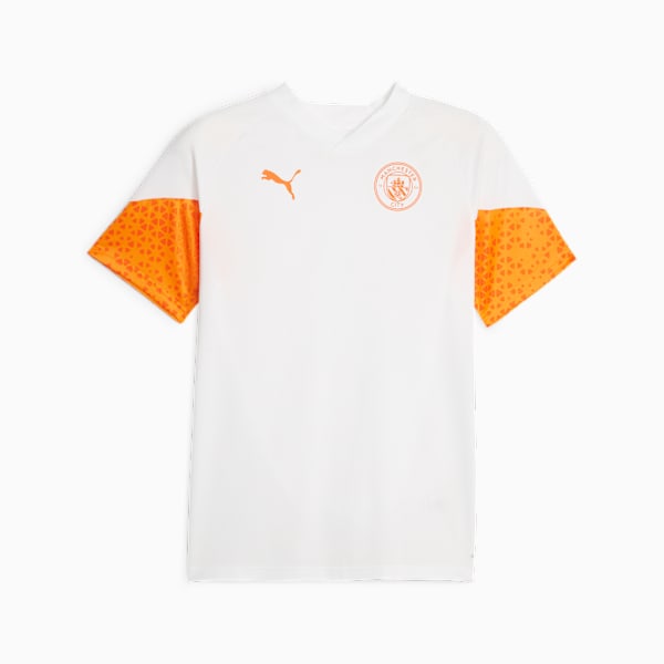 Manchester City Football Training Jersey, PUMA White-Orange Popsicle, extralarge-GBR