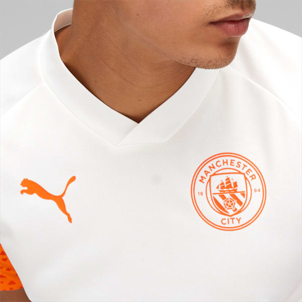 Manchester City Football Training Jersey, PUMA White-Orange Popsicle, extralarge-GBR