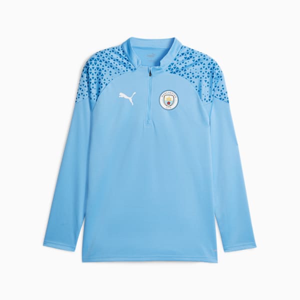 Manchester City Football Quarter-zip, Team Light Blue-Lake Blue, extralarge-GBR